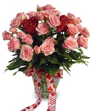 Pink Valentine Spray Roses