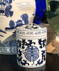 Chinoiserie Short Lidded Container