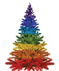 Artificial Rainbow-Colored Tree