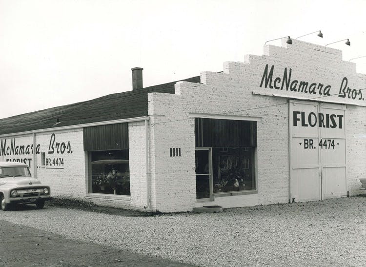 An exterior view of our main location, as seen in the mid-50s